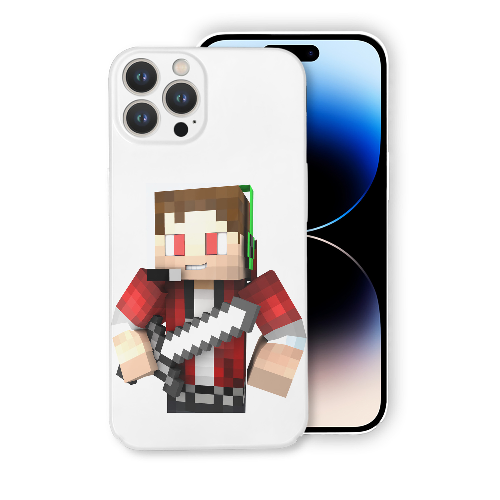 （画像用） マインクラフト ブロックの世界 Minecraft MC Block world 【iPhone 14シリーズ対応】ハードケース